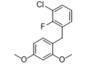 1-chloro-3-(2,4-dimethoxybenzyl)-2-fluorobenzene