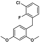 1-chloro-3-(2,4-dimethoxybenzyl)-2-fluorobenzene